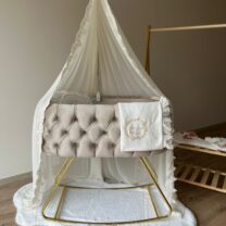 Quilted Model Crib, Mosquito Net and Duvet cover set