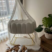 Asel Model Crib, Crib Protector and Mosquito Net